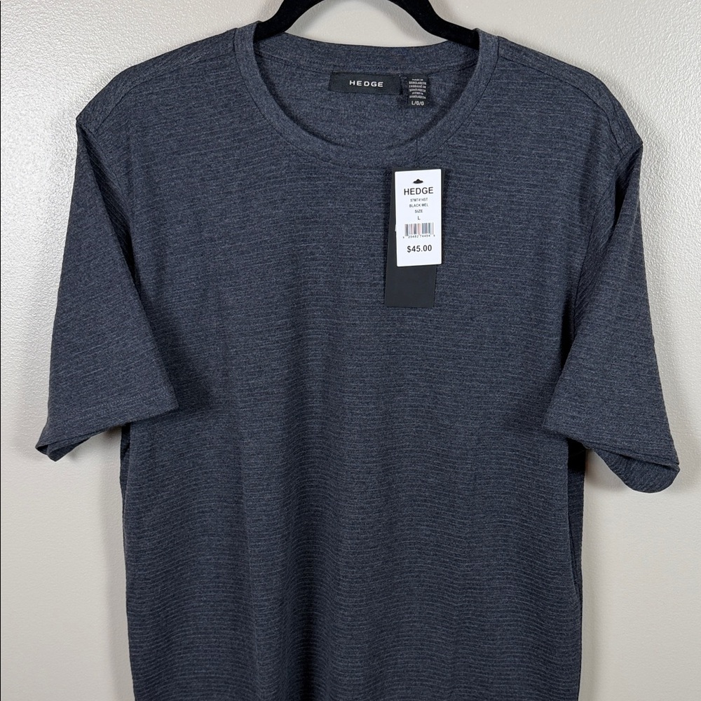 Hedge Men’s Dark Charcoal Heather Short Sleeve Crew Neck Tee